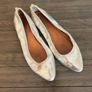 Frye metallic flats
